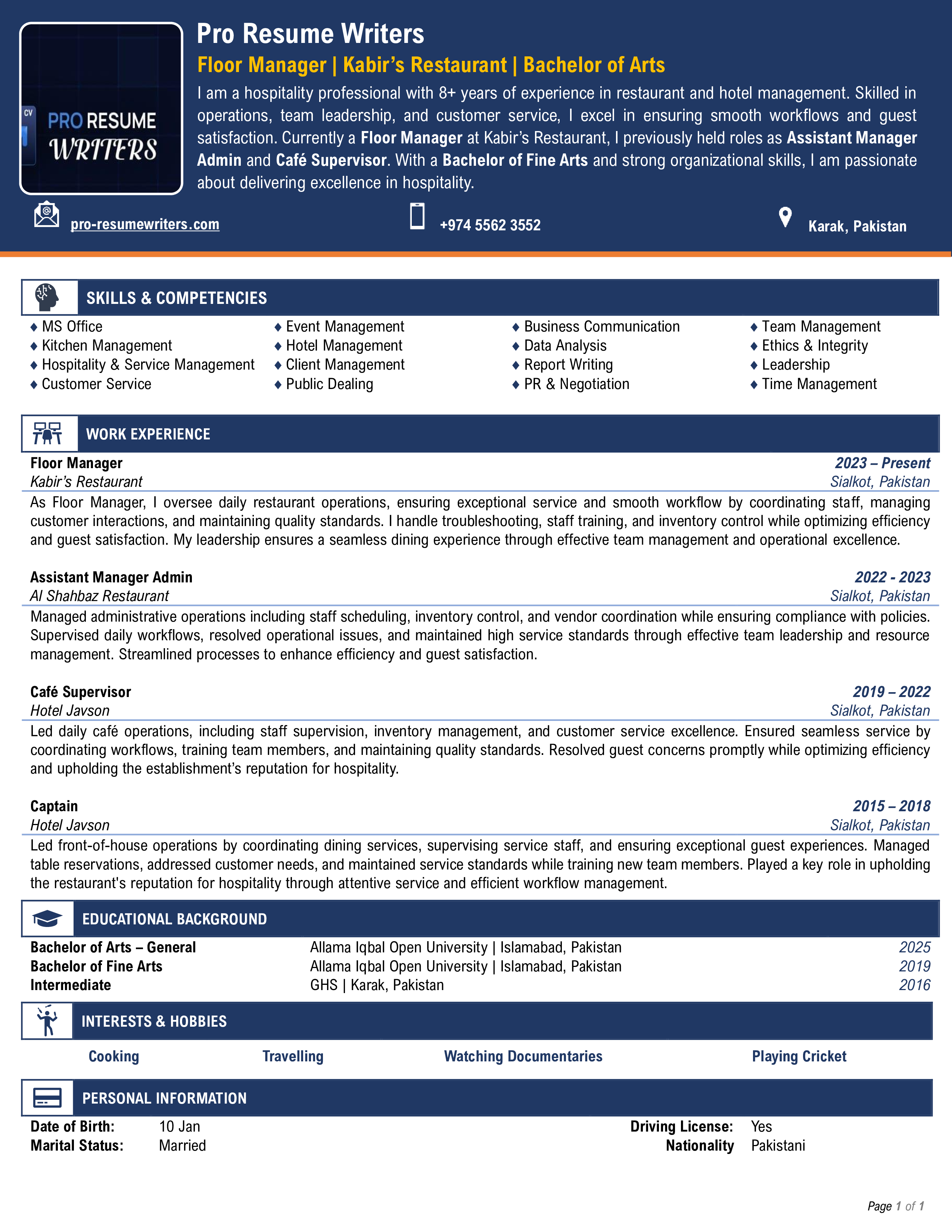Modern Professional Resume