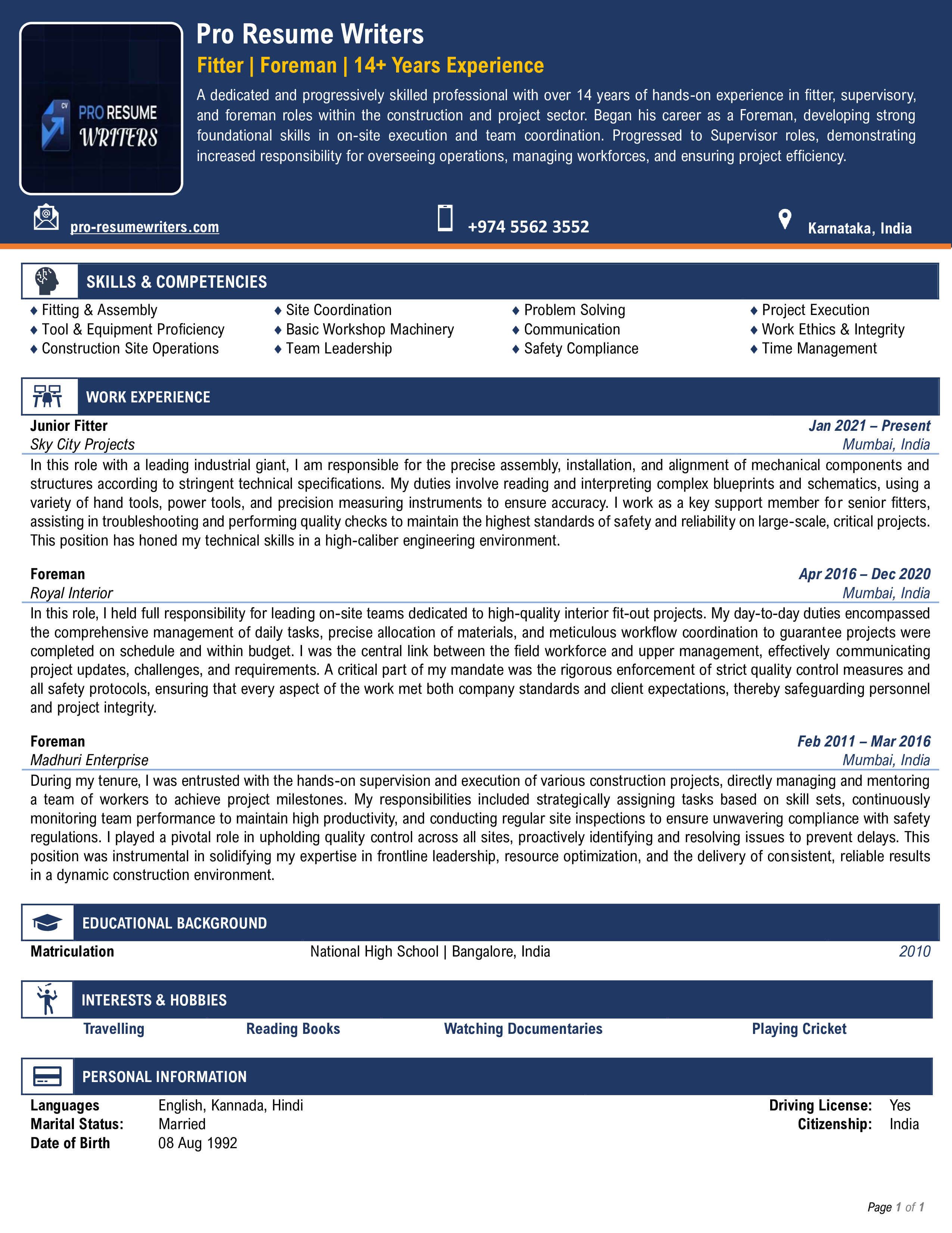 Modern Professional Resume